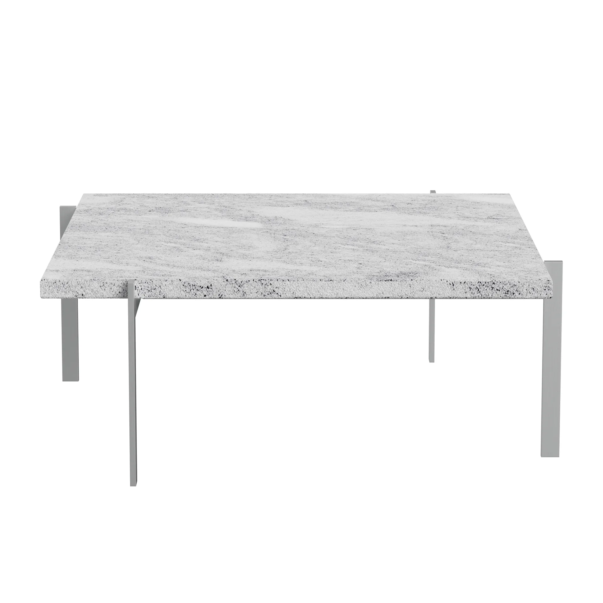 PK61 soffbord, Grey white marble-rolled steel Fritz Hansen