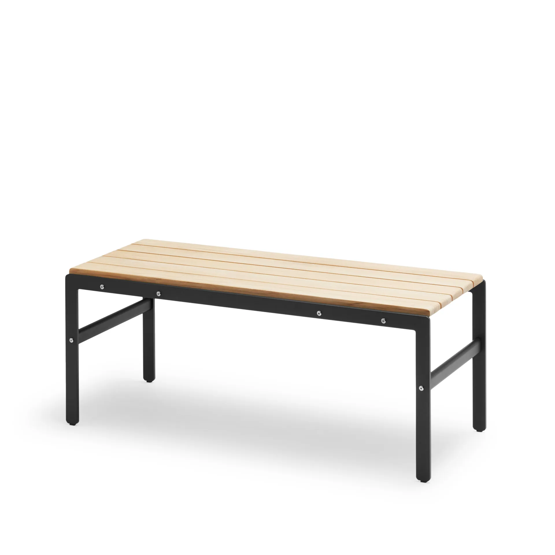Reform bänk, Teak, anthracite svart stativ Fritz Hansen