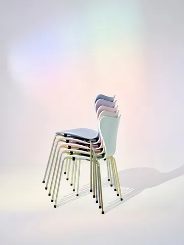 Sjuan 3107 7:14 AM stol - Beige-rainbow - Fritz Hansen