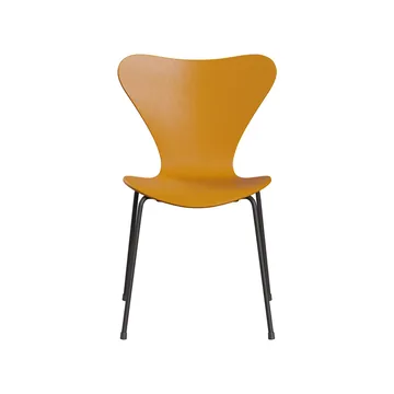 Sjuan 3107 stol - Burnt yellow-färgad ask-grafitgrått stativ - Fritz Hansen