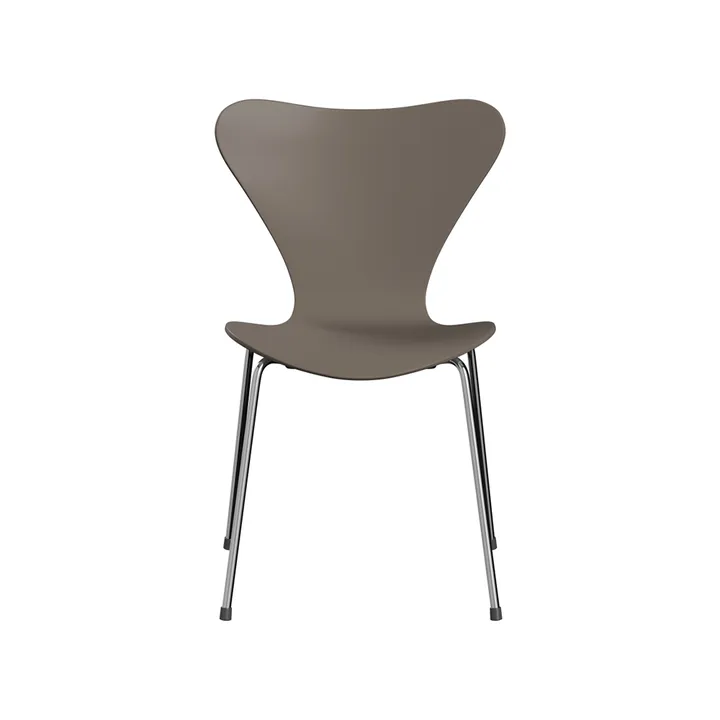 Sjuan 3107 stol - Deep clay-lackad-kromat stålstativ - Fritz Hansen