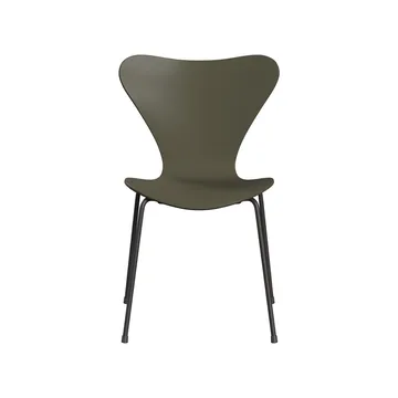 Sjuan 3107 stol - Olive green-lackad-grafitgrått stativ - Fritz Hansen