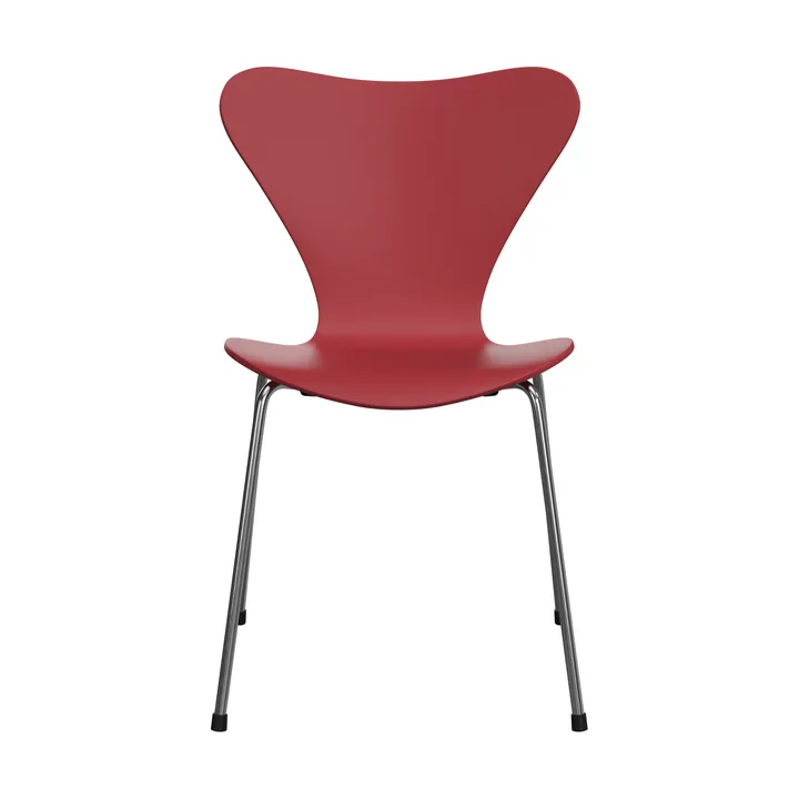 Sjuan 3107 stol - Red-rostfritt stål - Fritz Hansen