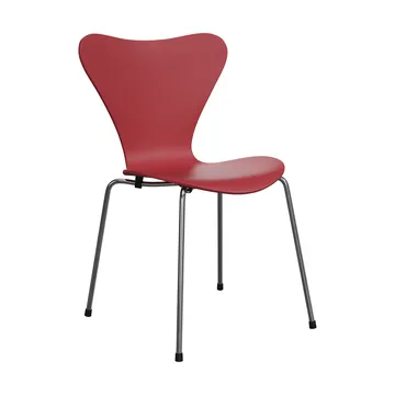 Sjuan 3107 stol - Red-rostfritt stål - Fritz Hansen