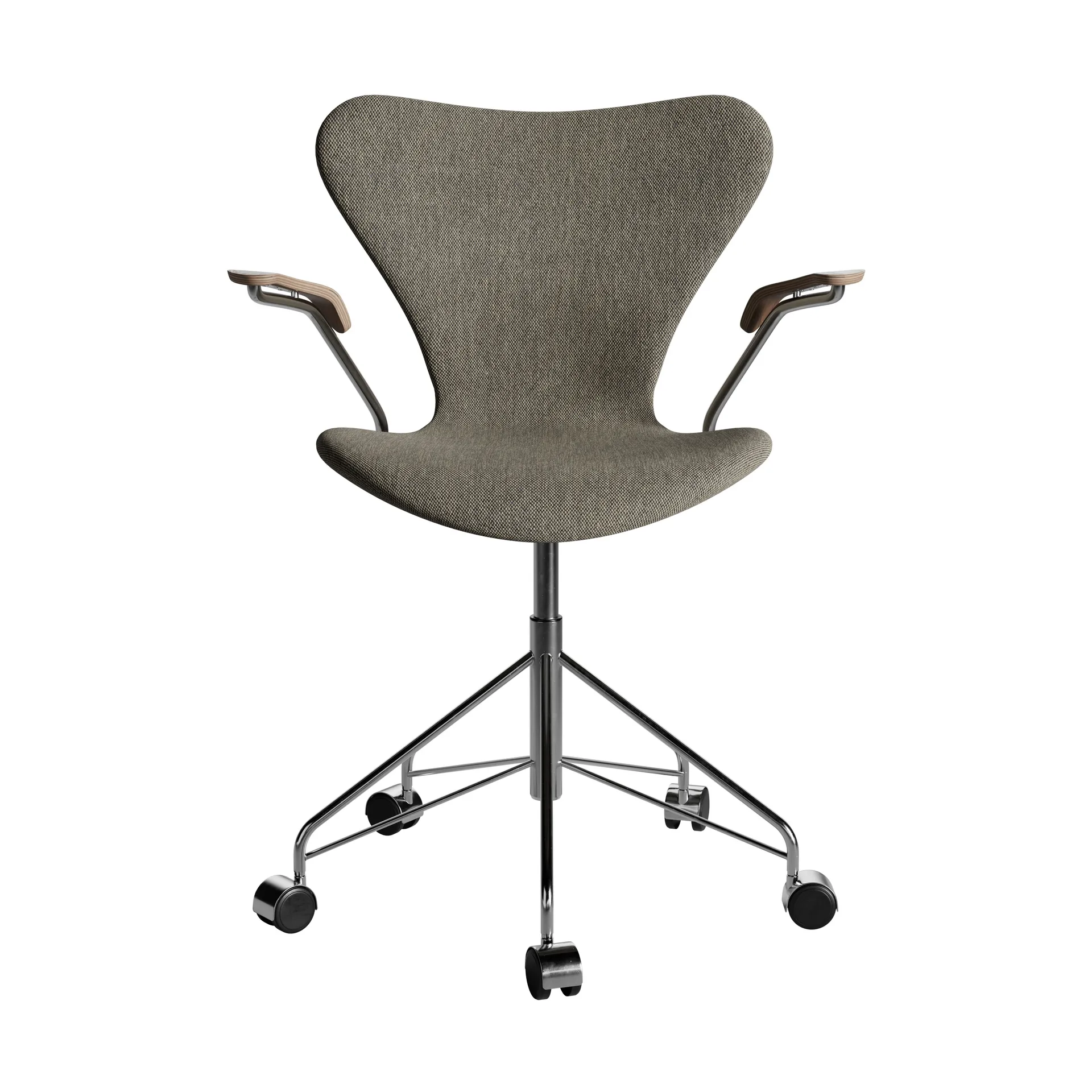 Sjuan 3217 kontorstol, Tyg Clay 09 Light sand-krom Fritz Hansen