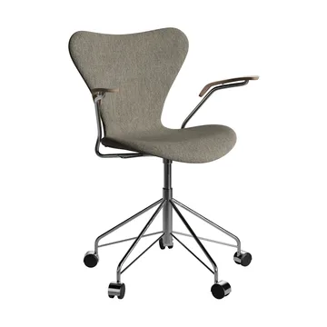 Sjuan 3217 kontorstol - Tyg Clay 09 Light sand-krom - Fritz Hansen