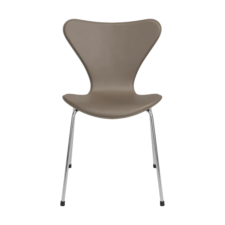 Sjuan Tailored stol - Harness Leather Slate Grey-chrome - Fritz Hansen