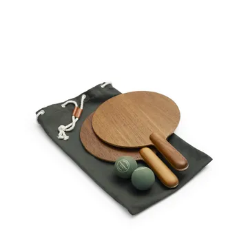 Strandtennis-set spel - teak, 2 rack & 2 bollar - Fritz Hansen