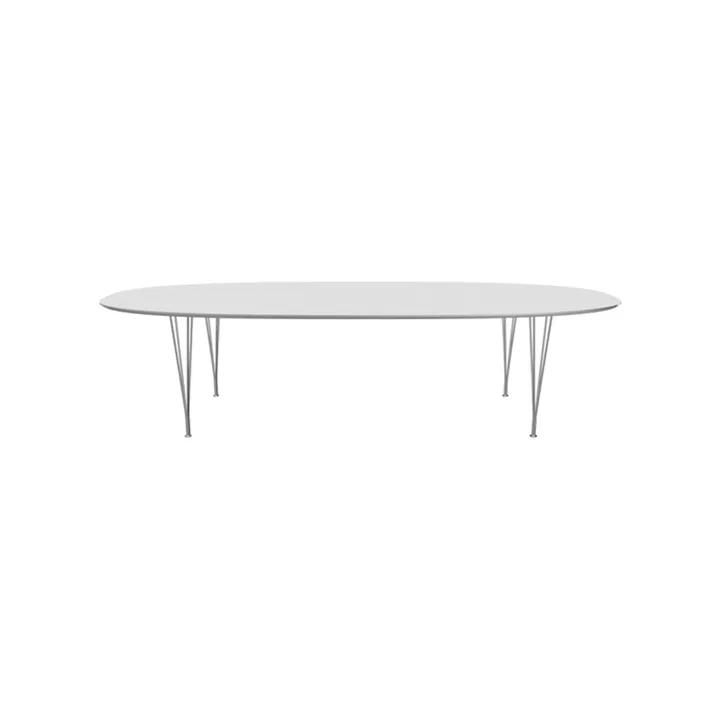 Superellips B617 matbord - White laminate-chrome - Fritz Hansen