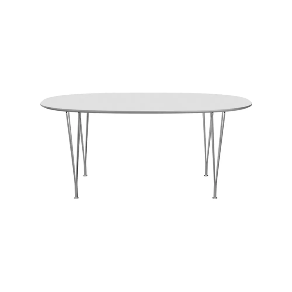 Superellipse B616 matbord 170x100 cm, White laminate-chrome Fritz Hansen