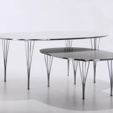 Superellipse B616 matbord 170x100 cm - White laminate-chrome - Fritz Hansen
