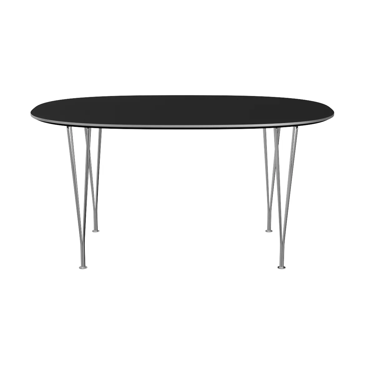 Superellipse B619 matbord, Black, 150x100x72 cm Fritz Hansen