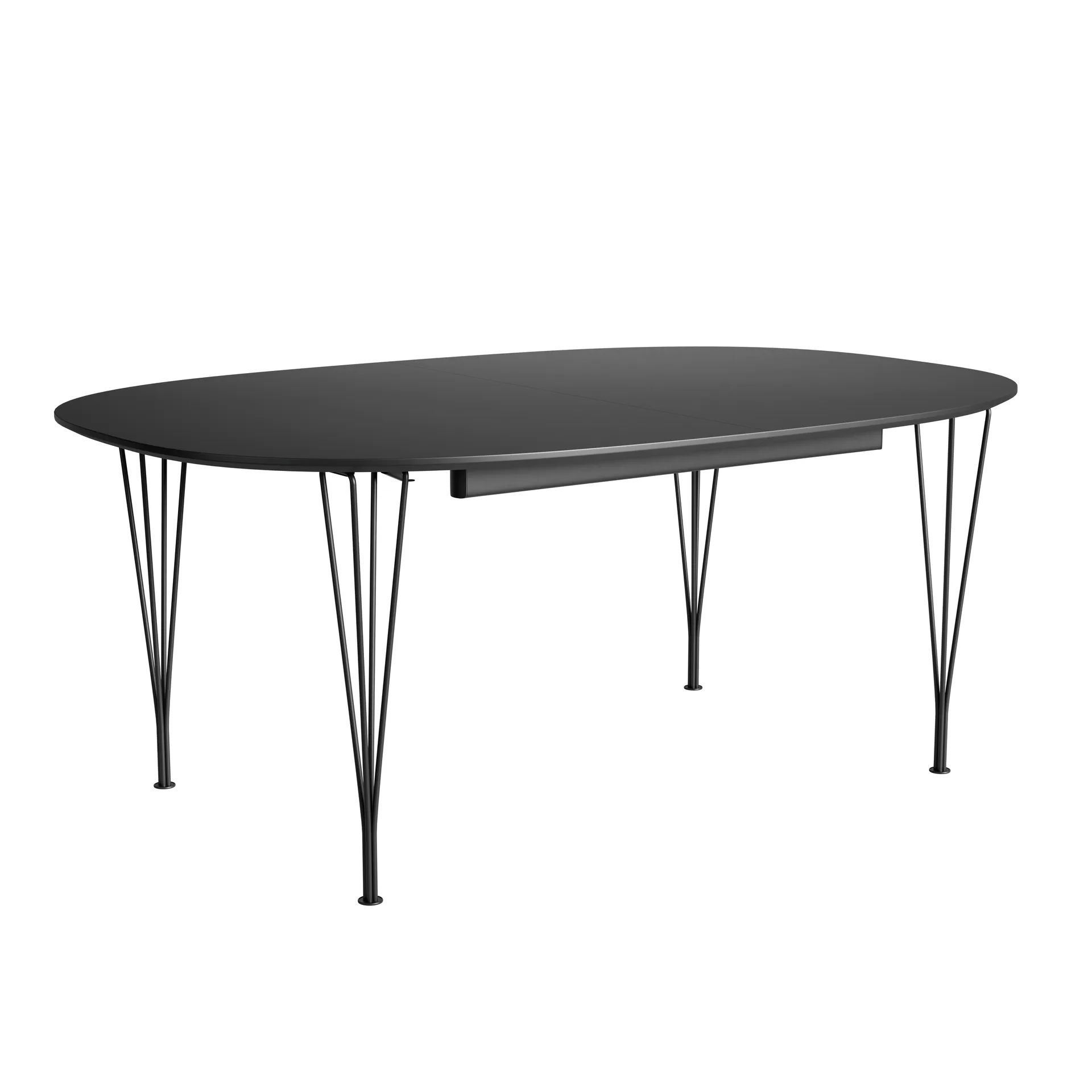 Superellipse B619 matbord, Black, 170-270x100x72 cm Fritz Hansen
