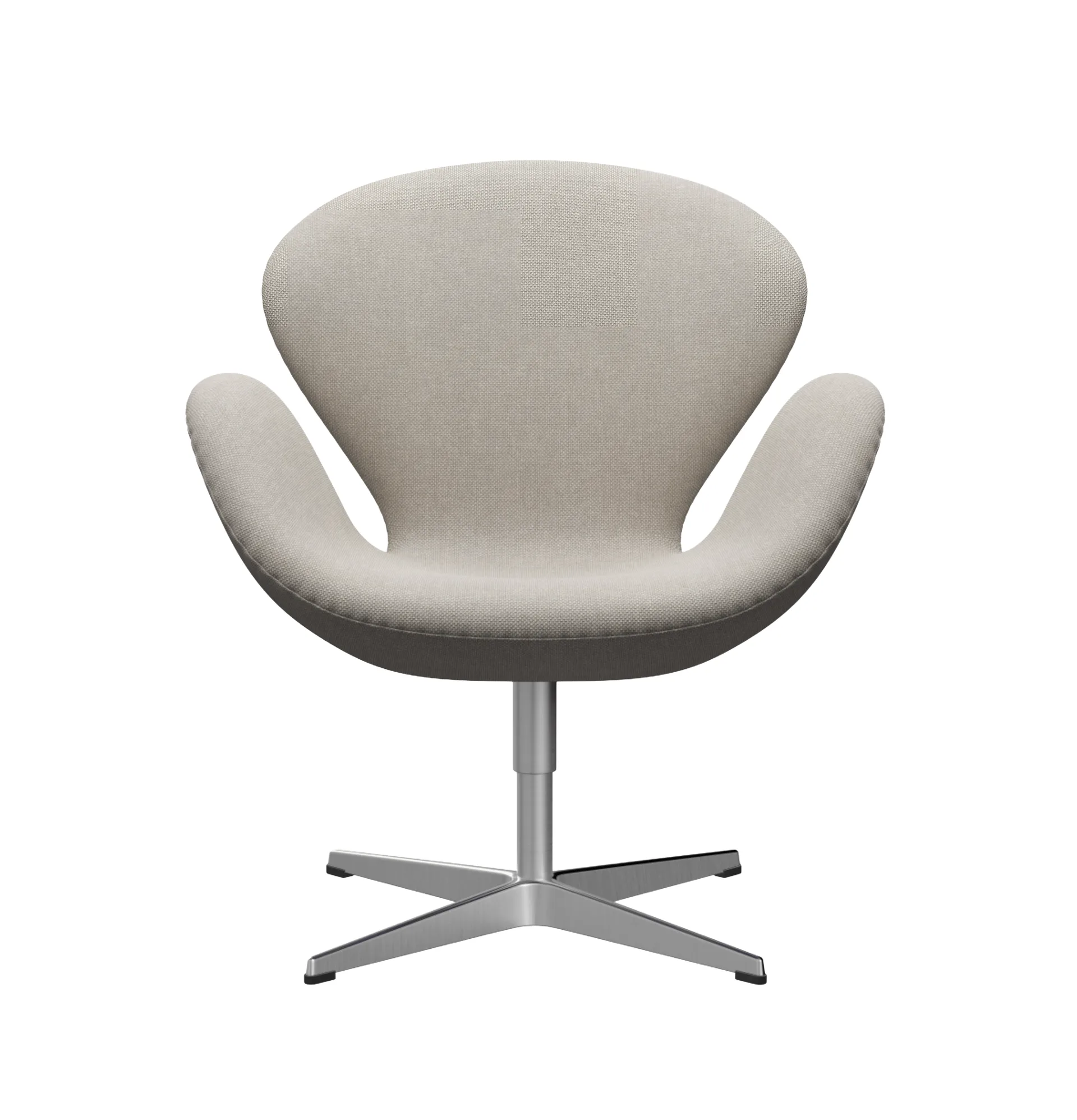Svanen 3320 fåtölj, Hallingdal 103 Light grey-borstad aluminium Fritz Hansen