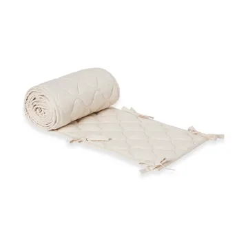 Eggshell Satin quiltat spjälsängsskydd - 30x360 cm - Garbo&Friends