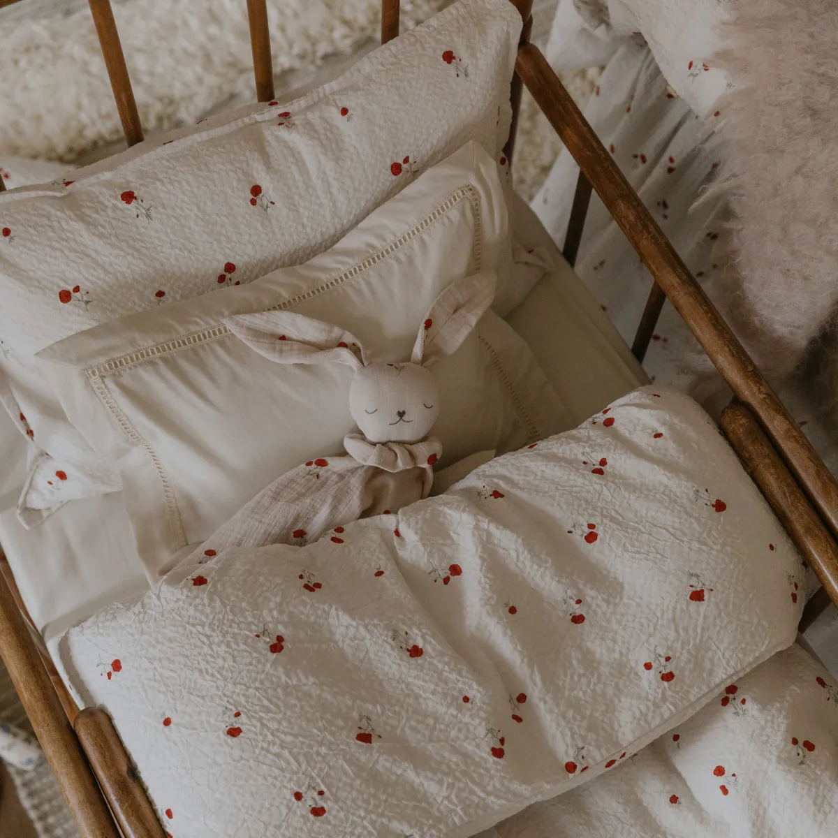Pearl Ladder Lace bäddset baby, 70x80 cm/28x35 cm Garbo&Friends