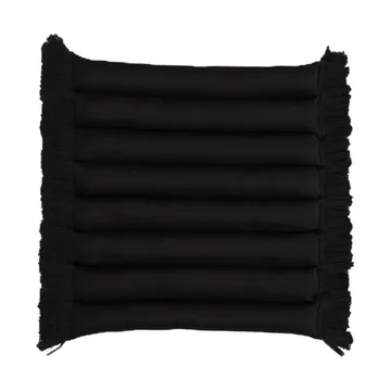 Garden Glory sittdyna med fransar - Svart, svart frans, 38x40 cm - Garden Glory