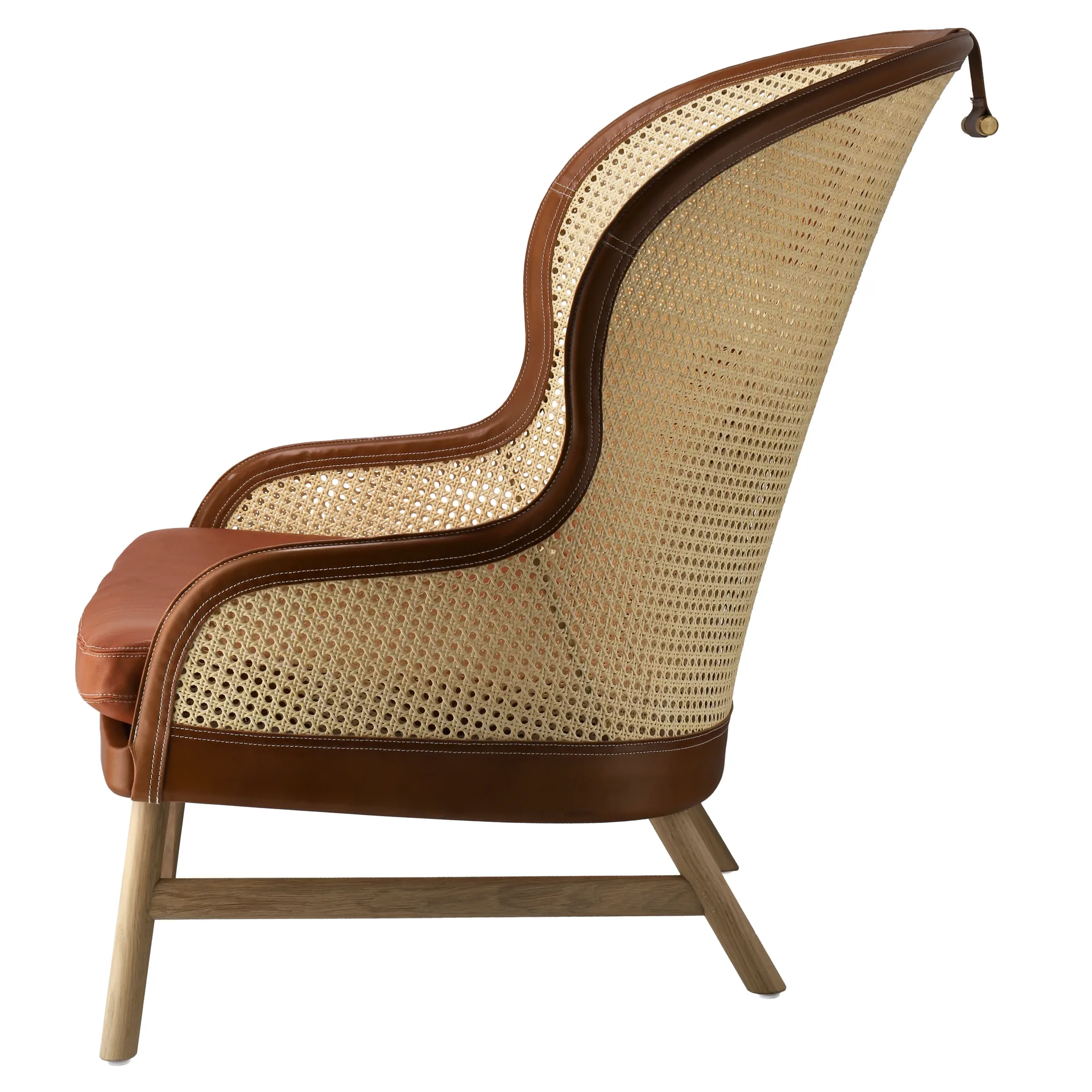 Dandy fåtölj, Ek-natural-tärnsjö läder cognac Gärsnäs