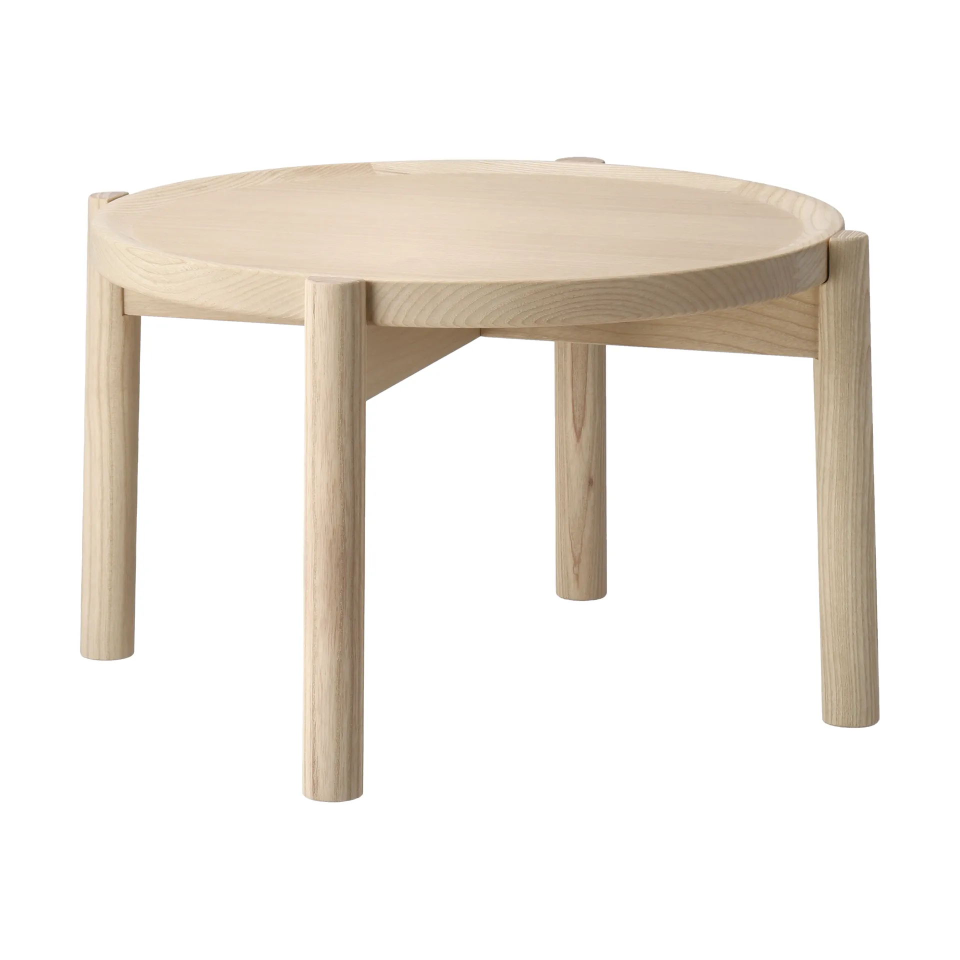 Elna soffbord, Ask-white-Ø40 cm Gärsnäs