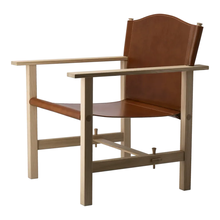 Ferdinand fåtölj - Ek-obehandl-tärnsjö läder cognac - Gärsnäs