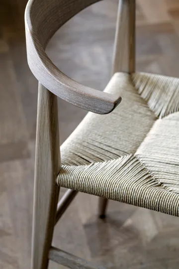 Hedda karmstol - Ek natural monocoating-papperssnöre natur - Gärsnäs