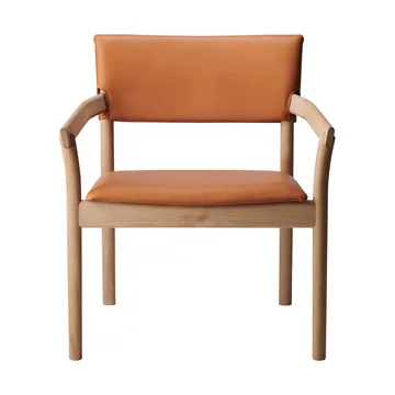 Vyn fåtölj klädd rygg och sits - Monocoat natural-Elmosoft 43283 - Gärsnäs