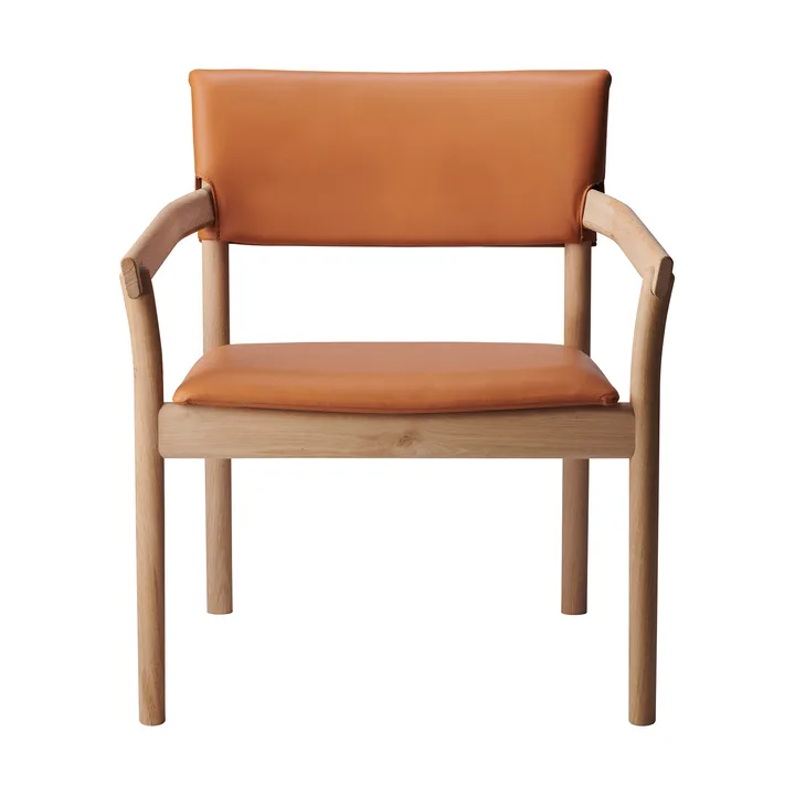 Vyn fåtölj klädd rygg och sits - Monocoat natural-Elmosoft 43283 - Gärsnäs