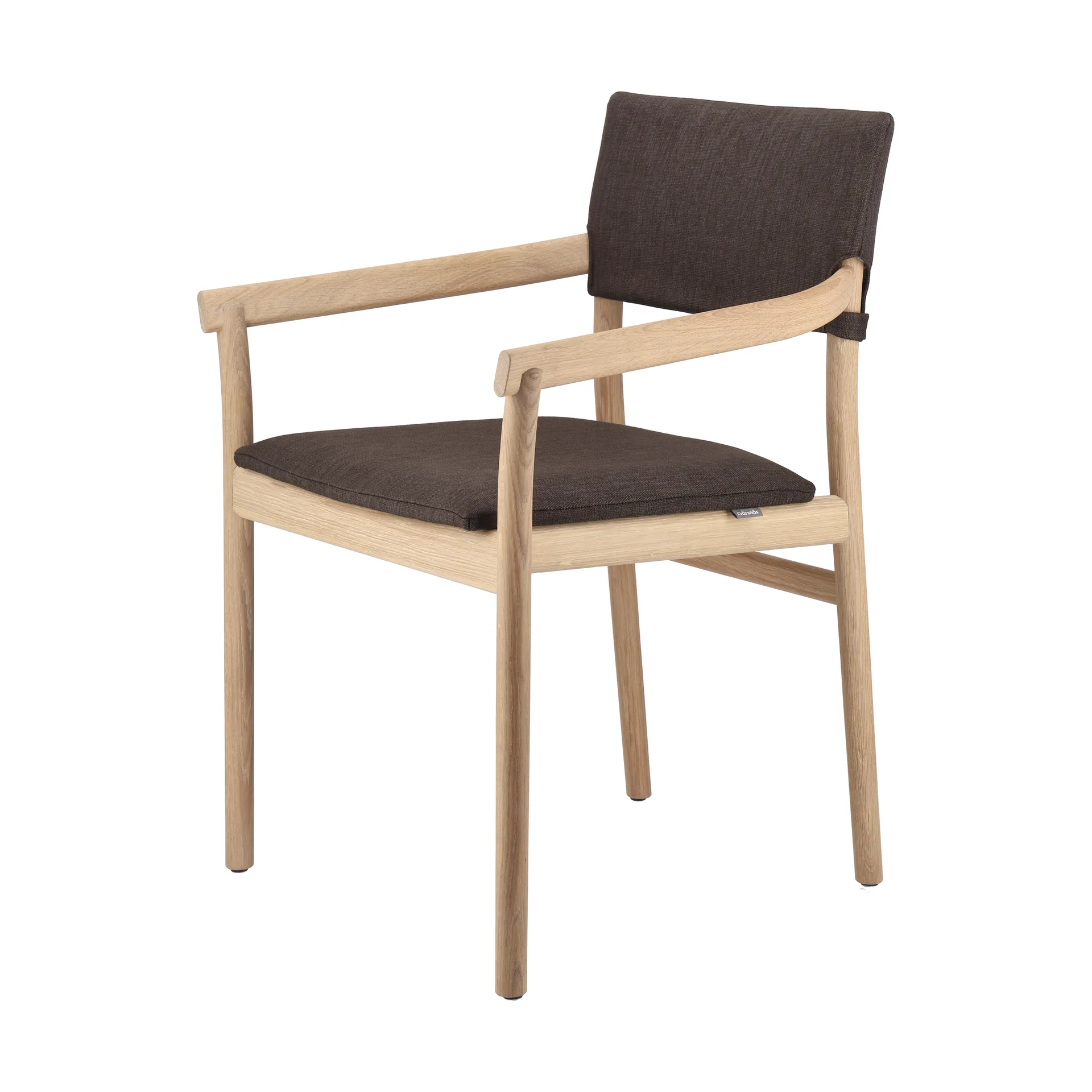Vyn karmstol klädd rygg och sits, Monocoat natural-Lido 46 mole Gärsnäs