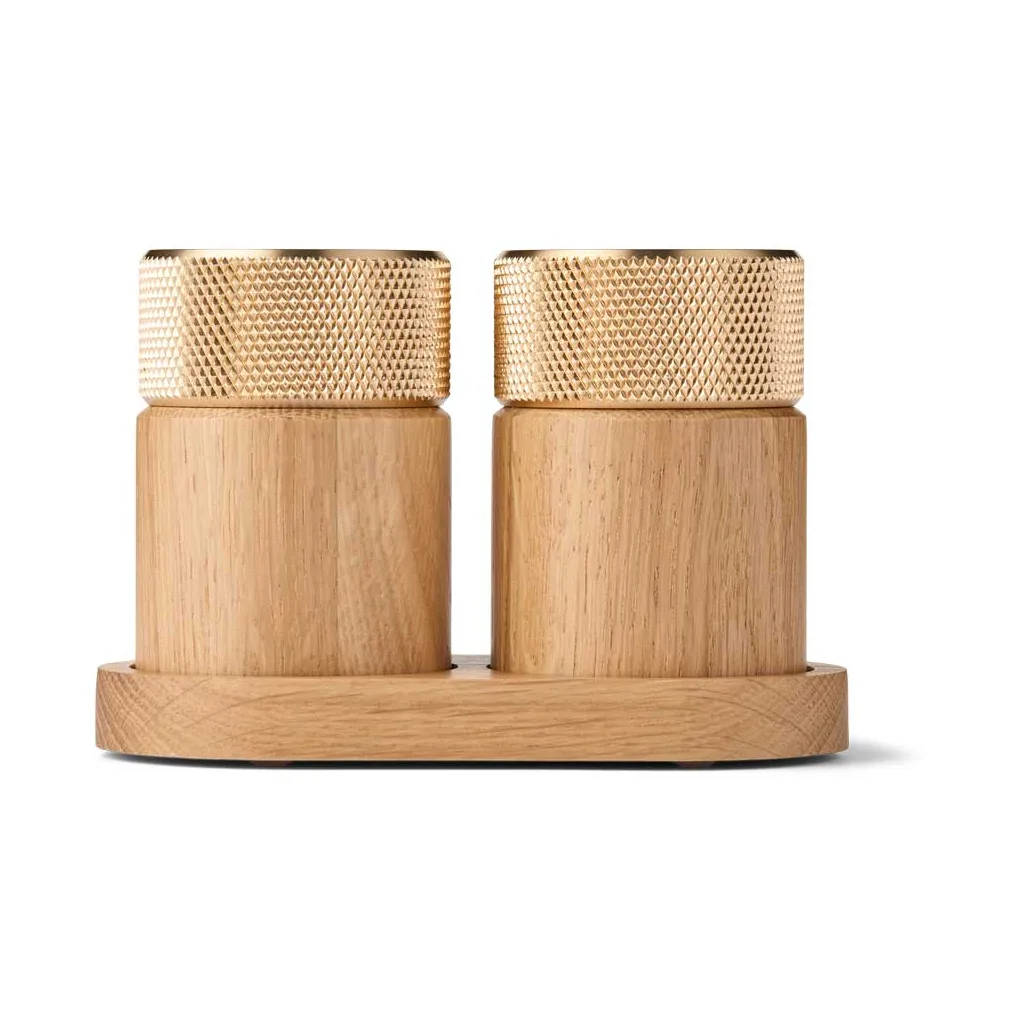 Sina salt-och pepparkvarn 6 cm, Ek-mässing Gejst