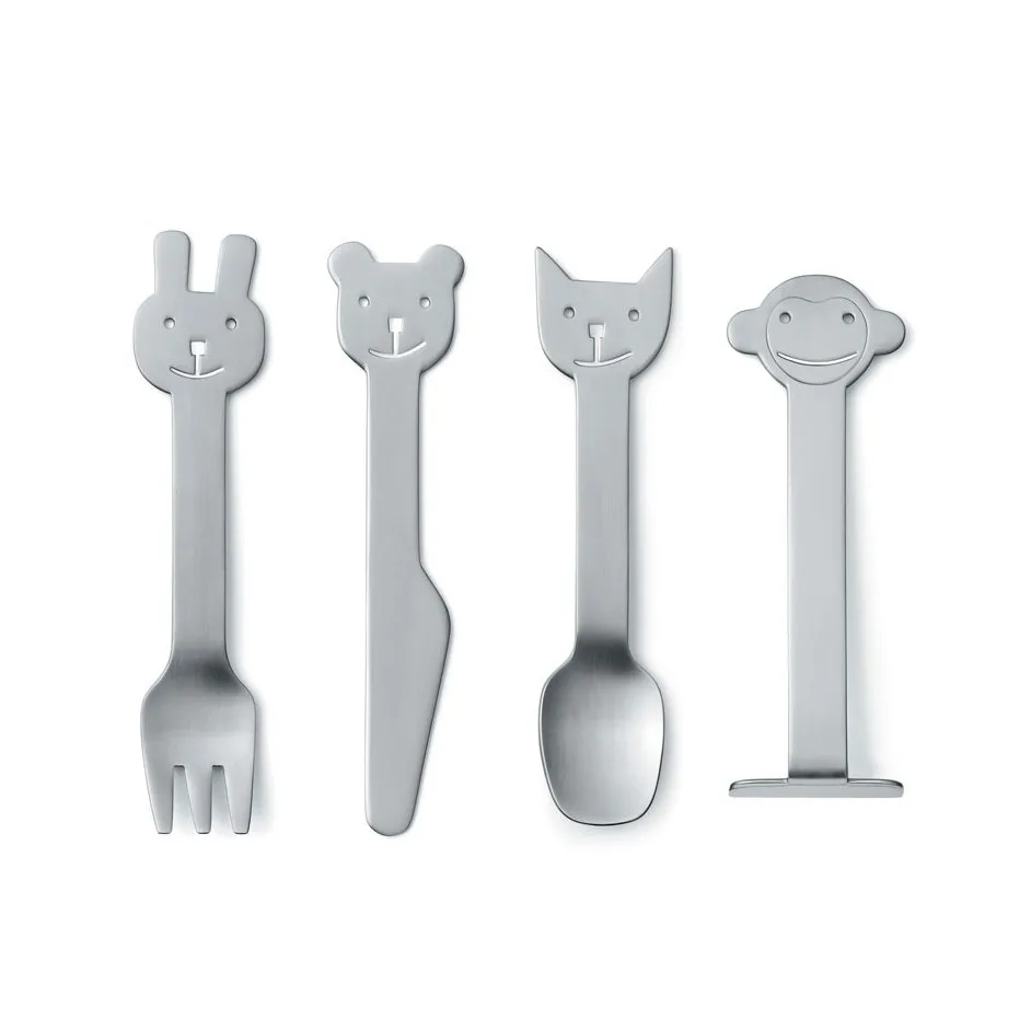 Animal Friends bestick 4 delar, barnbestick Gense