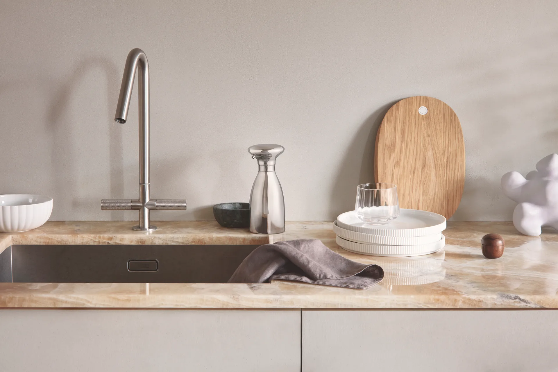 Alfredo tvålpump 35 cl, Rostfritt stål Georg Jensen