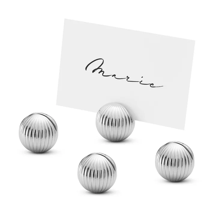 Bernadotte hållare för placeringskort 4-pack - Krompläterad - Georg Jensen