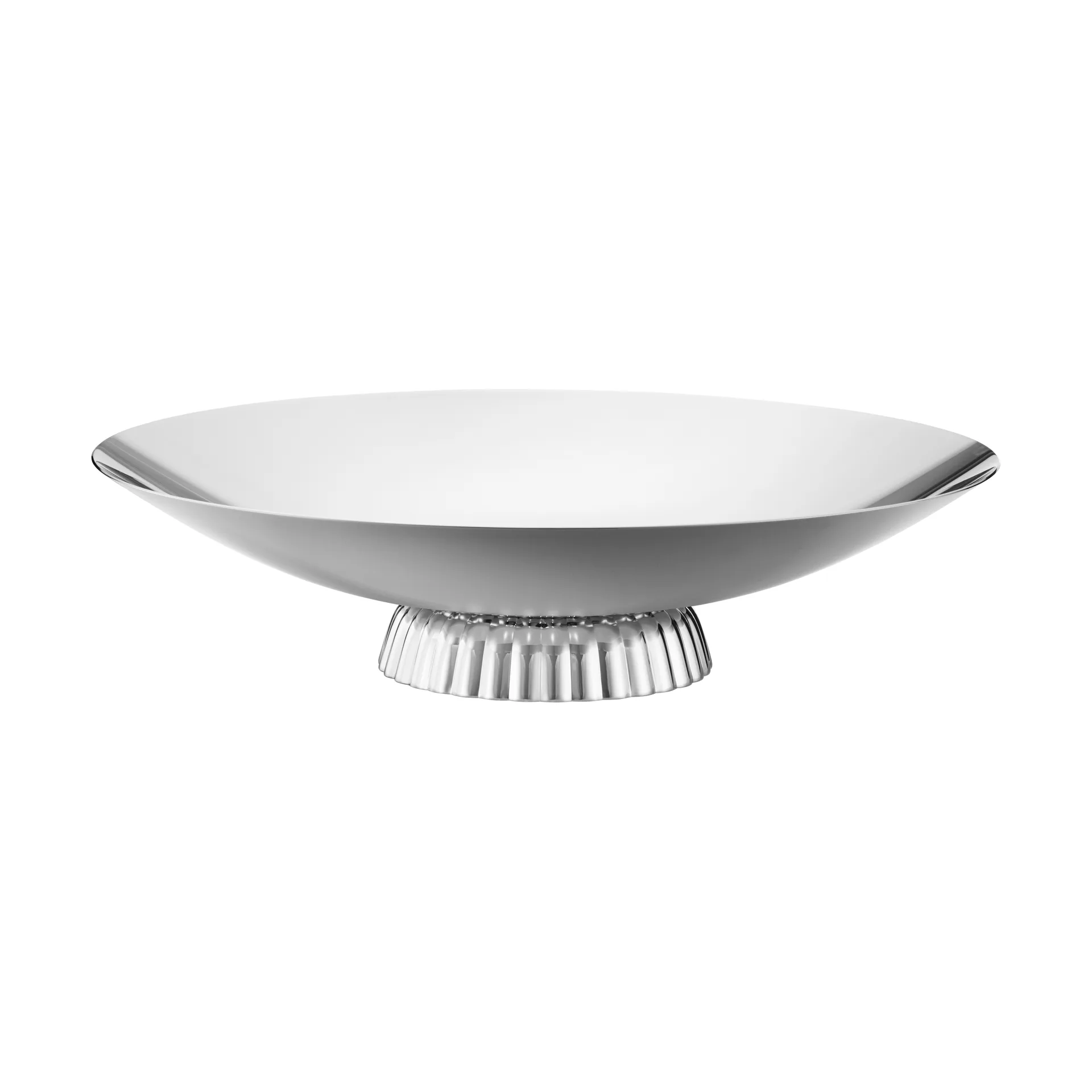 Bernadotte lågt serveringsfat, Rostfritt stål, bordsuppsats. Ø40 cm Georg Jensen