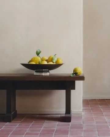 Bernadotte lågt serveringsfat - Rostfritt stål, bordsuppsats. Ø40 cm - Georg Jensen