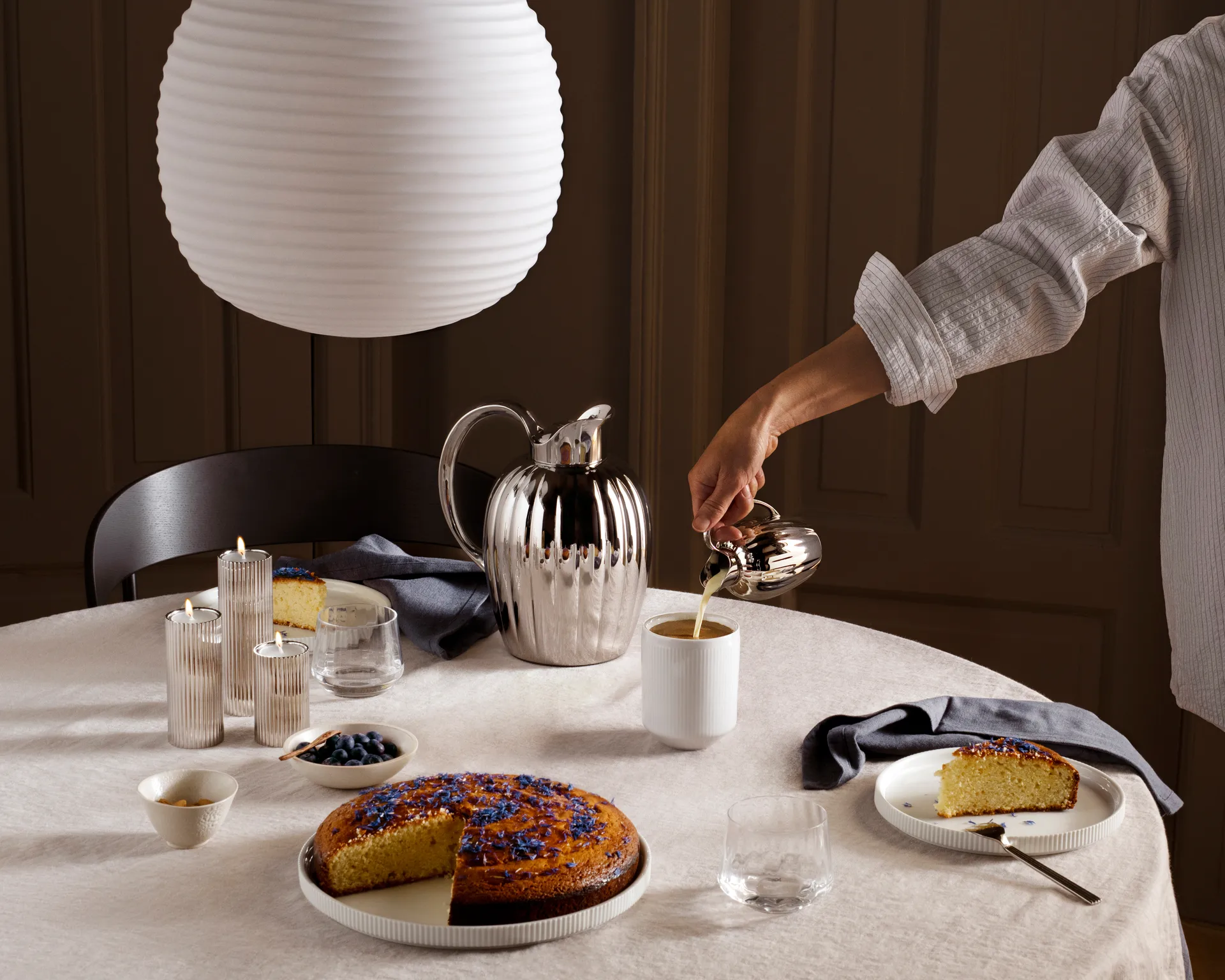Bernadotte ljusstake 14 cm, Rostfritt stål Georg Jensen