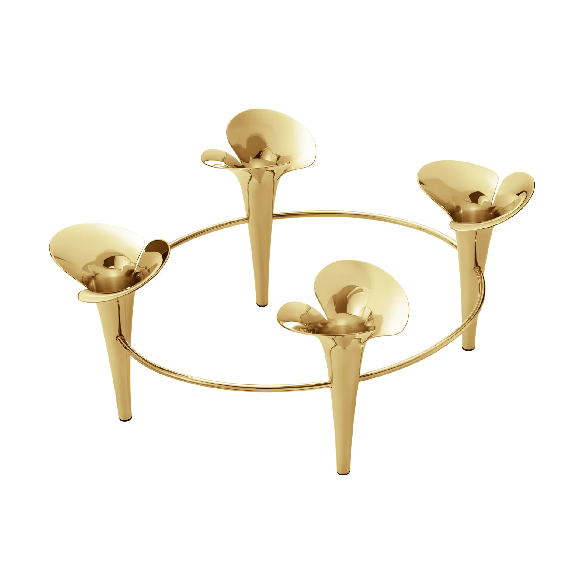 Bloom ljusstake Ø28 cm, Guld Georg Jensen