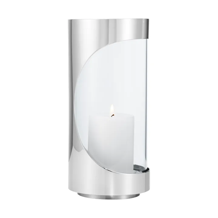 Chrome contours hurricane ljuslykta 22 cm - Rostfritt stål - Georg Jensen