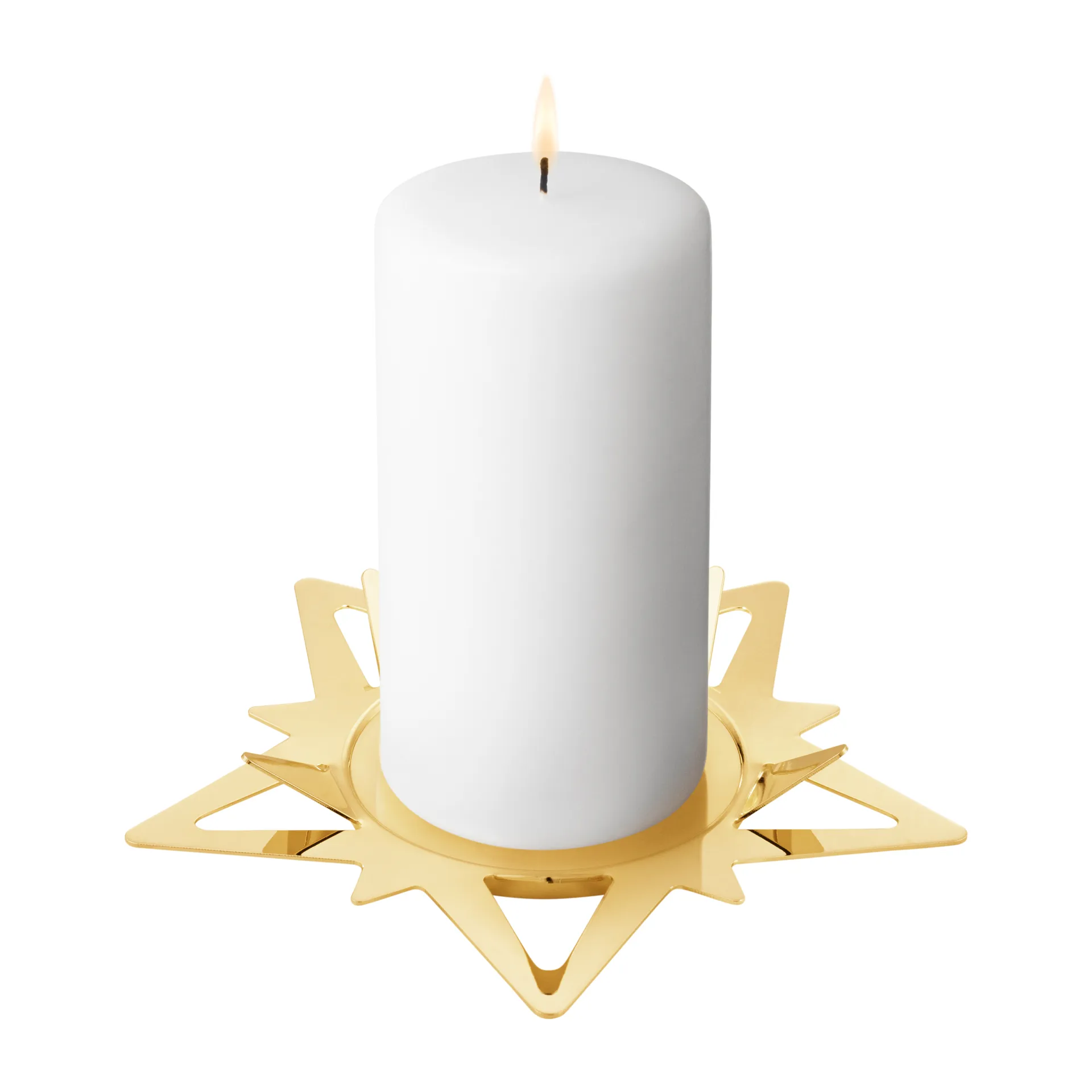 Classic christmas star blockljusstake Ø16 cm, Guld Georg Jensen