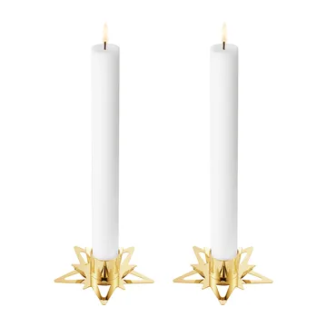 Classic christmas star ljusstake Ø9 cm 2-pack - Guld - Georg Jensen