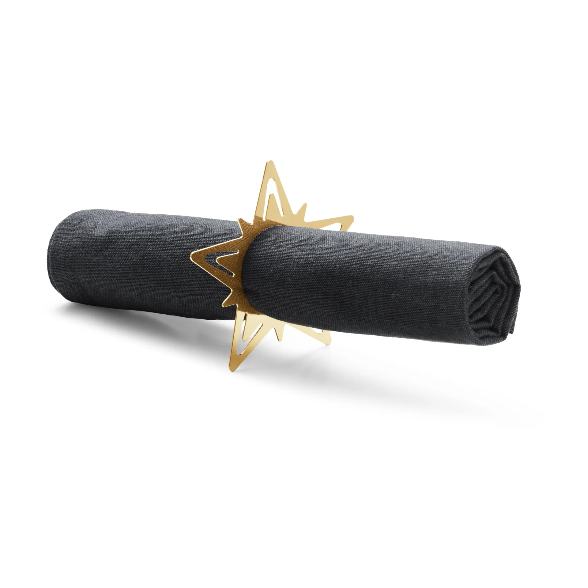 Classic christmas star servettring Ø9 cm 2-pack, Guld Georg Jensen