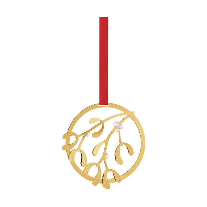Georg Jensen julhänge mistel - Guldpläterad mässing - Georg Jensen