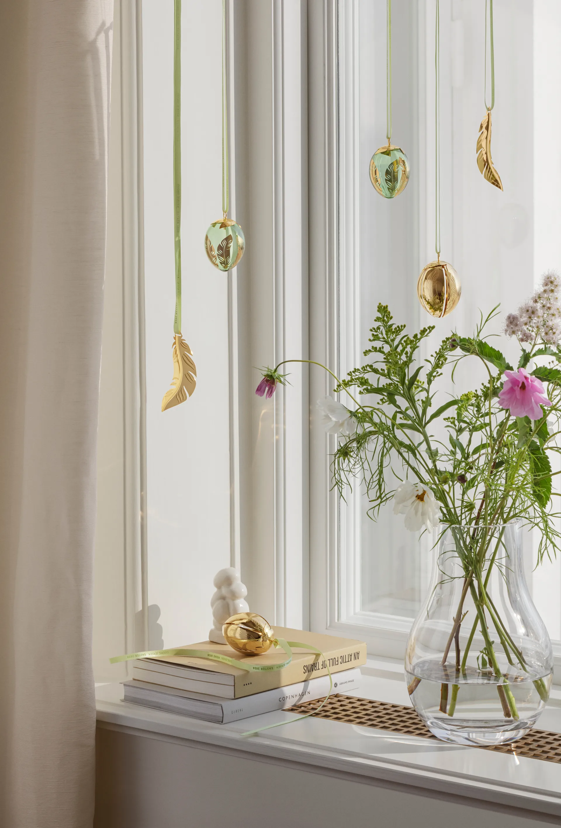Georg Jensen påskägg hänge 2024, 18 K Guldpläterad Georg Jensen