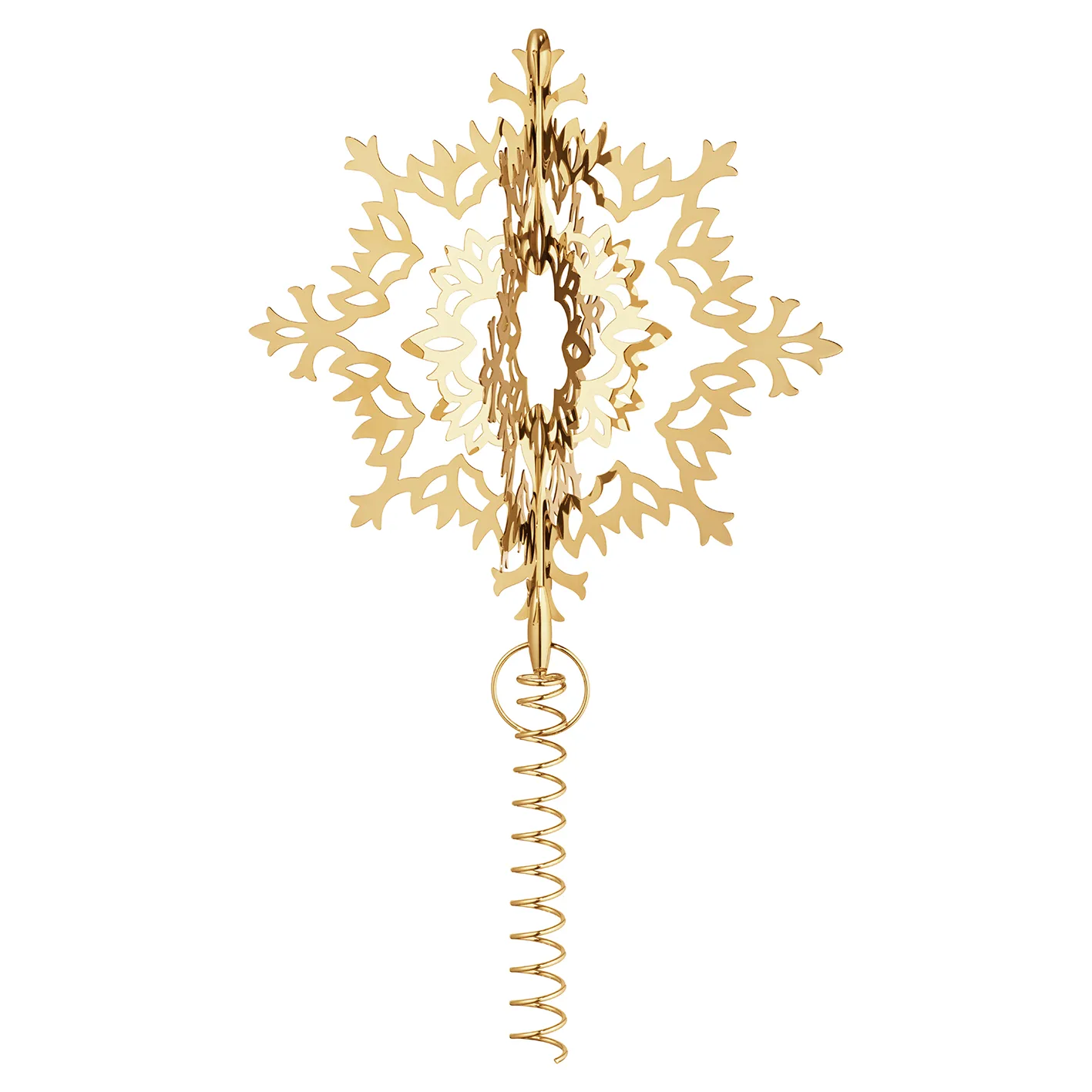 Ice Flower julgranstopp, Guldpläterat Georg Jensen