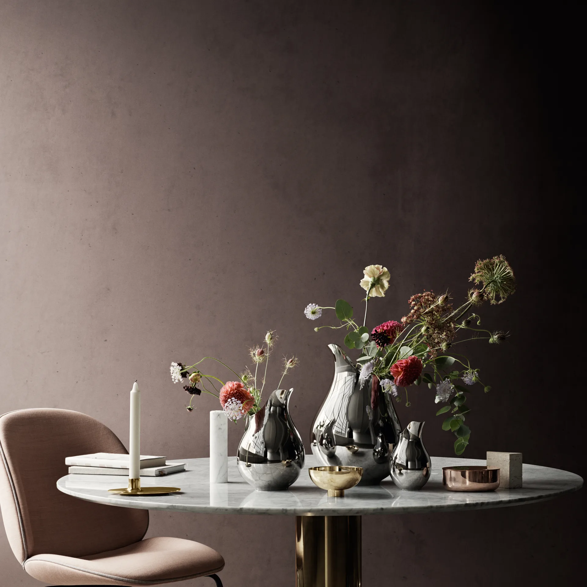 Ilse skål mässing, Ø 12,5 cm Georg Jensen