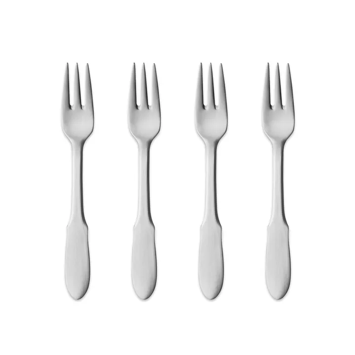 Mitra matt tårtgaffel - 4-pack - Georg Jensen