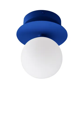 Art Deco IP44 vägglampa/plafond - Blå-vit - Globen Lighting