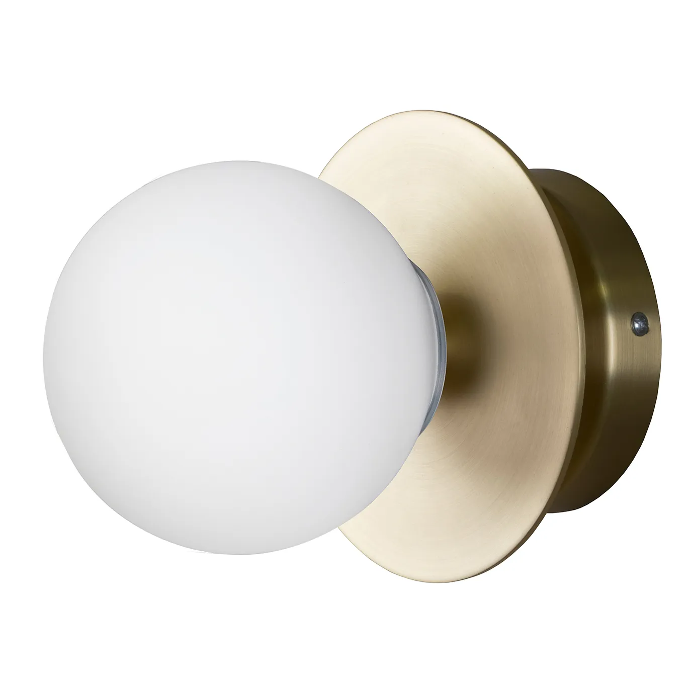 Art Deco IP44 vägglampa/plafond, Borstad mässing Globen Lighting