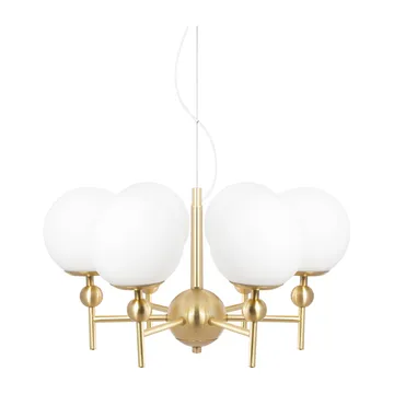 Astrid pendel Ø50 cm - Borstad mässing-vit - Globen Lighting