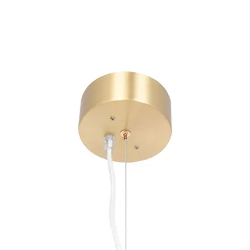 Astrid pendel - mässing/vit, 8 lampor - Globen Lighting