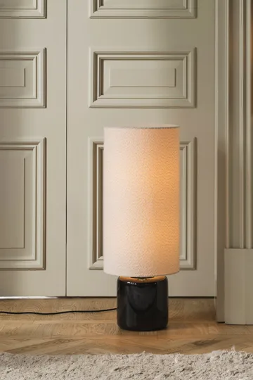 Florian golvlampa - Vit bouclé/svart, Ø30x80 cm - Globen Lighting
